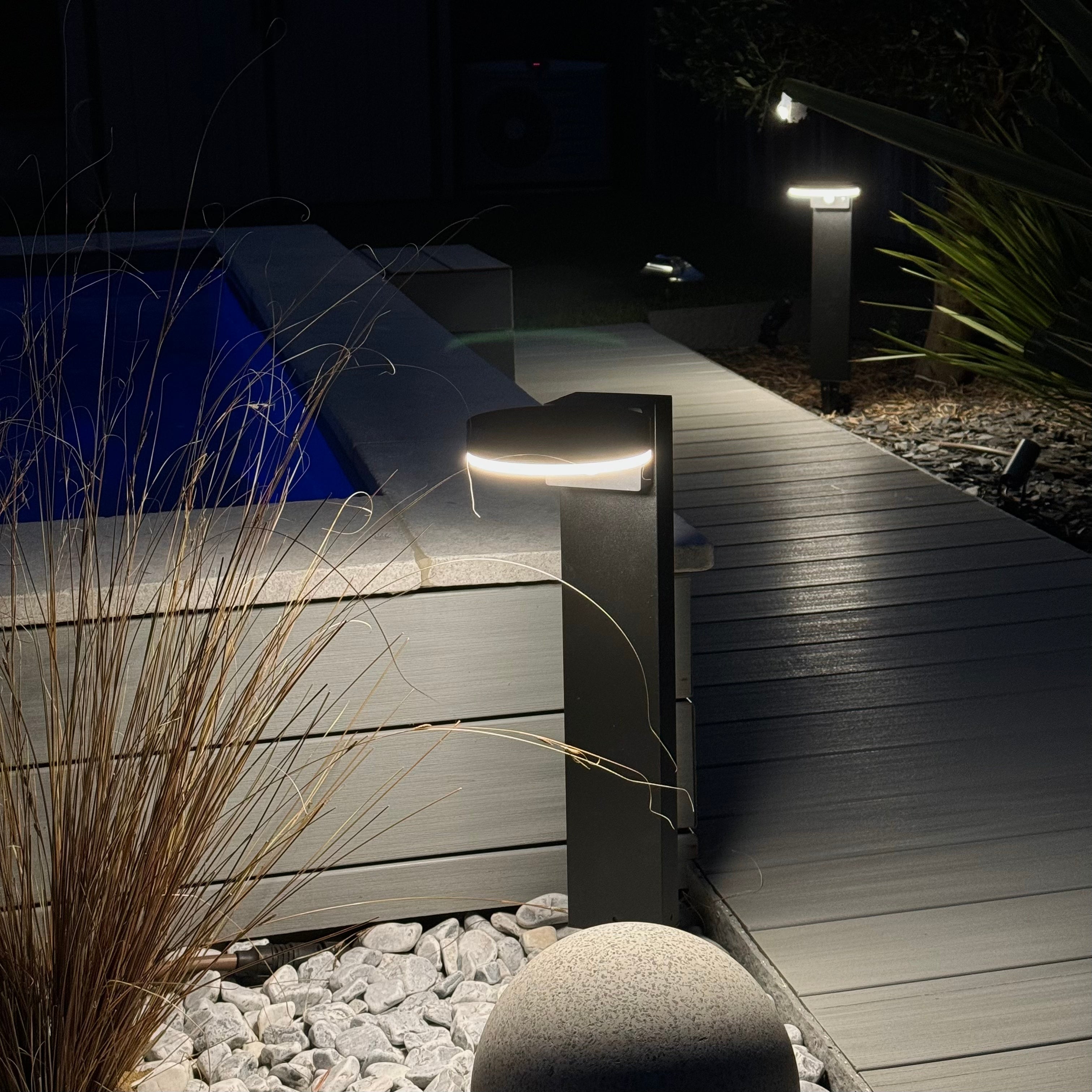 Solarlampe med Bevægelsessensor og Monokristallinsk Solpanel til Terrasse og Stier-1
