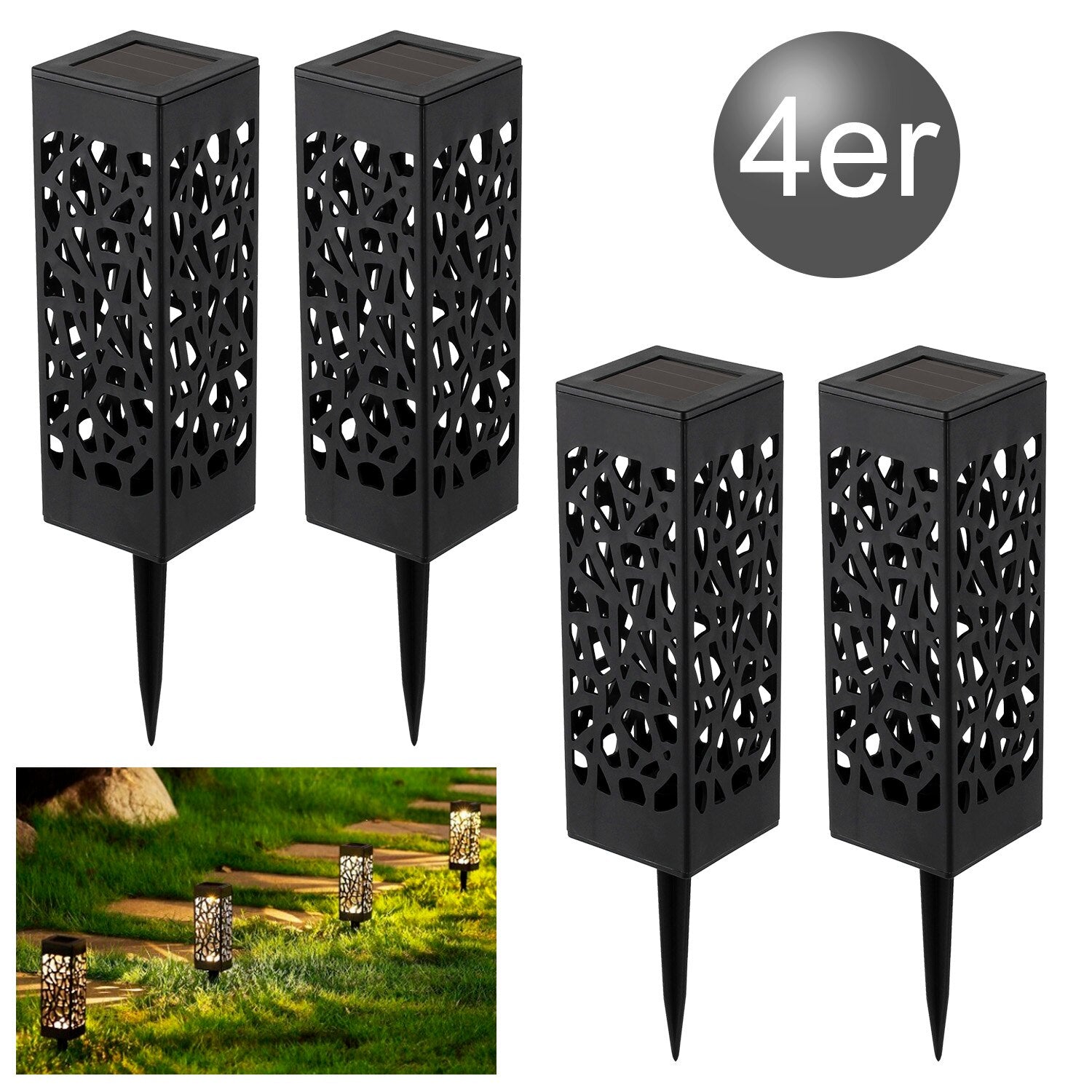 Variant image for Solarlampe til Have med Realistisk Flammeeffekt og Solenergidrift-1