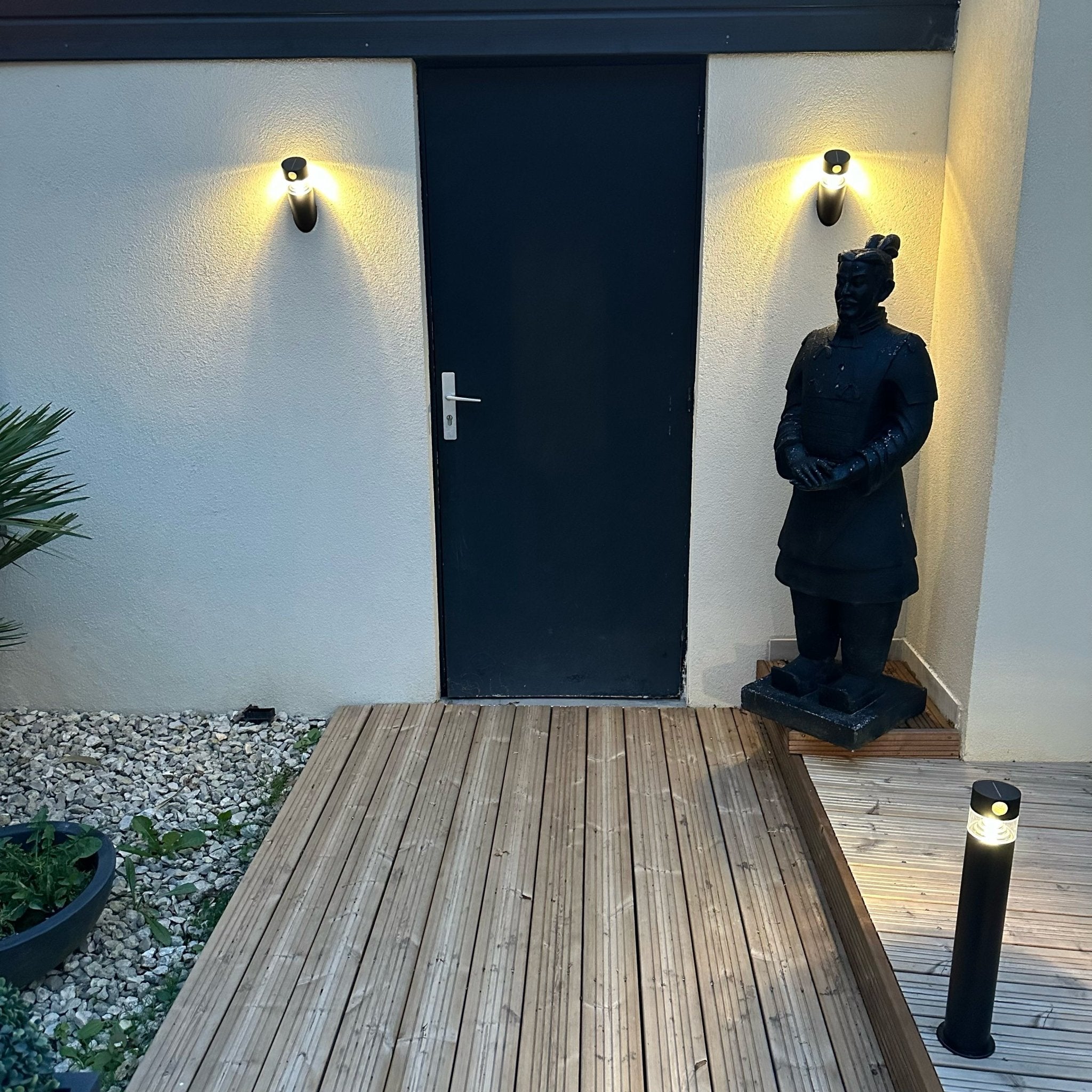Solcelled Udendørs Væglampe med LED-belysning til Effektiv Belysning-6