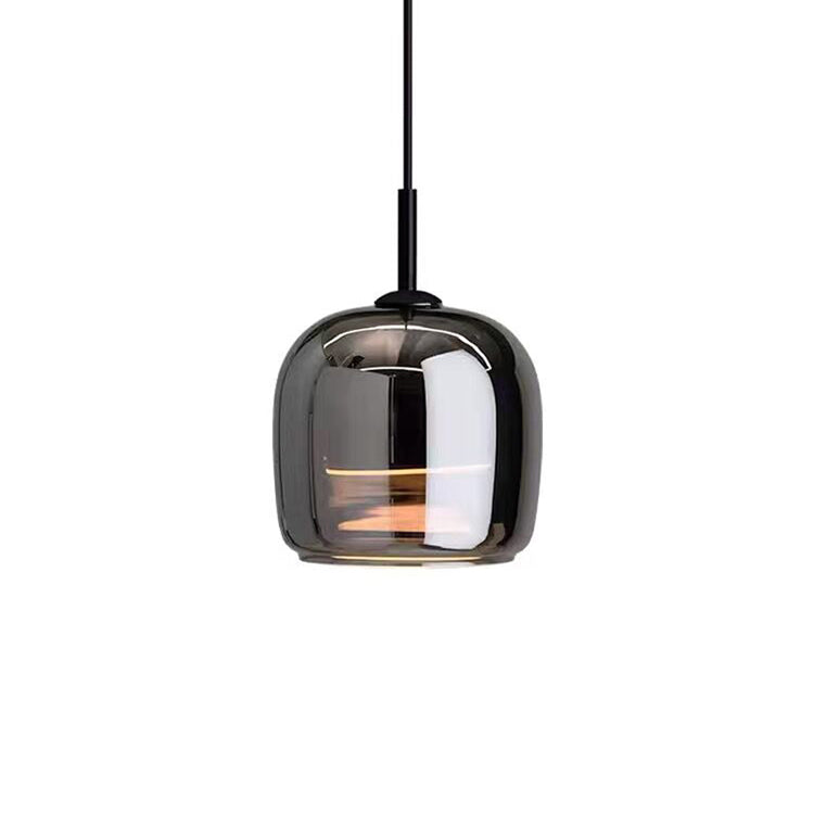 NordicGlow Sort Glas Pendel Lampe