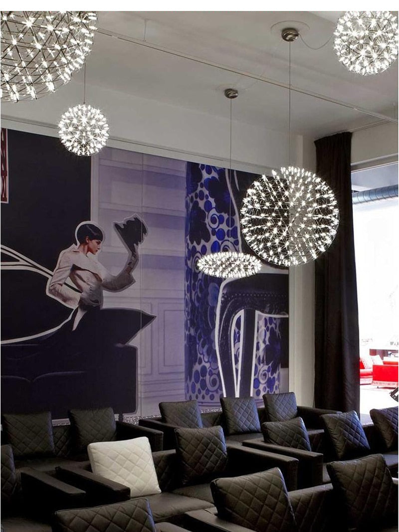 Orbital LED Pendellampe – Moderne Rustfrit Stål Design med LED-pærer