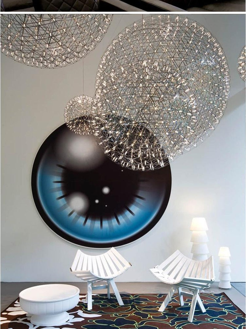 Orbital LED Pendellampe – Moderne Rustfrit Stål Design med LED-pærer