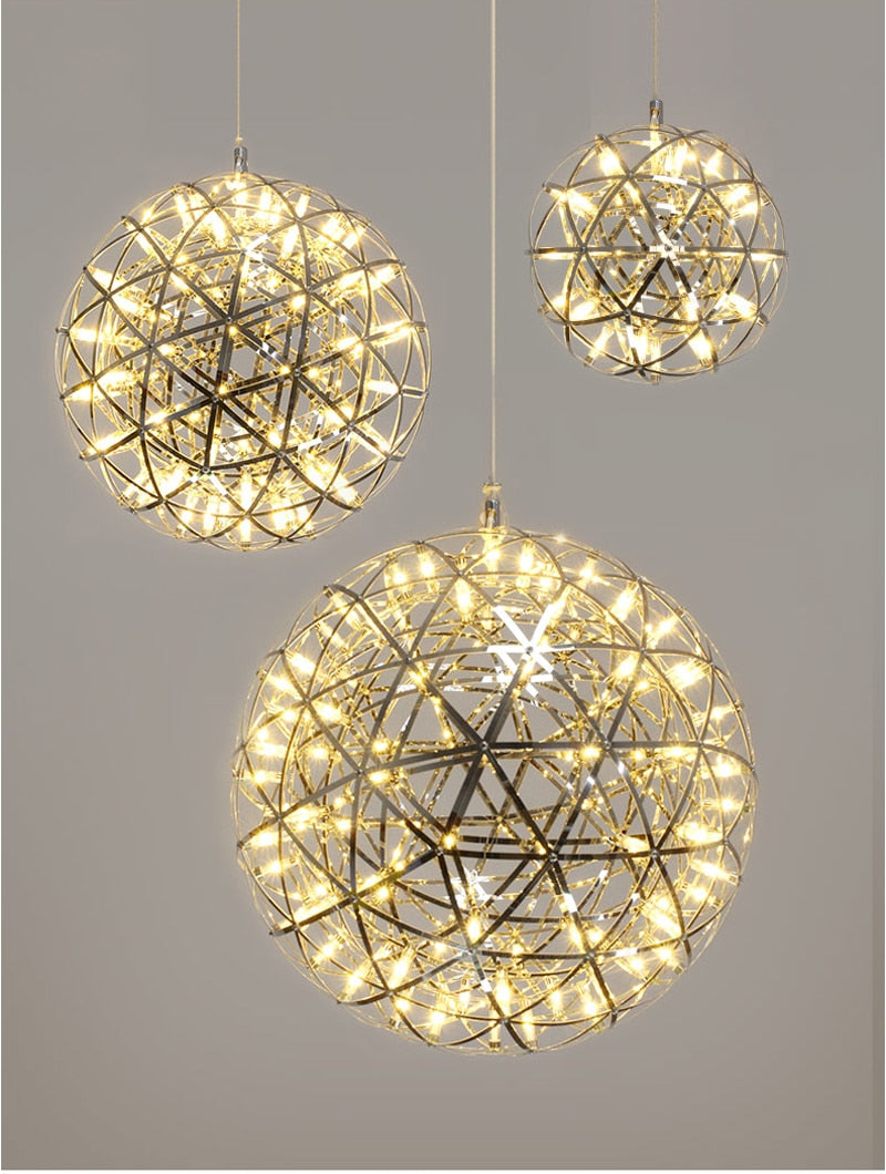 Orbital LED Pendellampe – Moderne Rustfrit Stål Design med LED-pærer