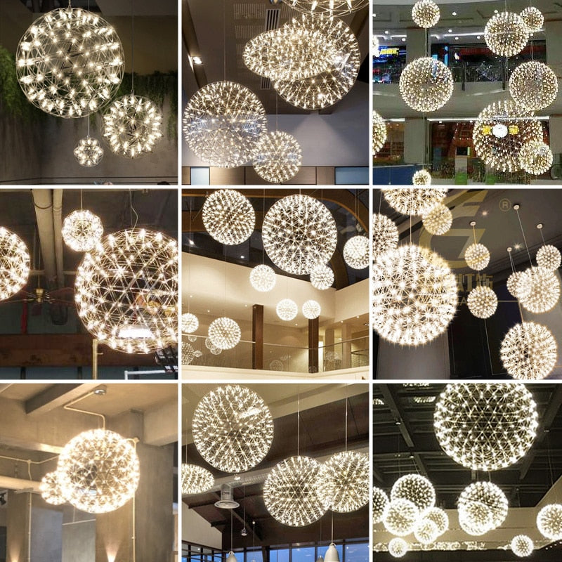 Orbital LED Pendellampe – Moderne Rustfrit Stål Design med LED-pærer