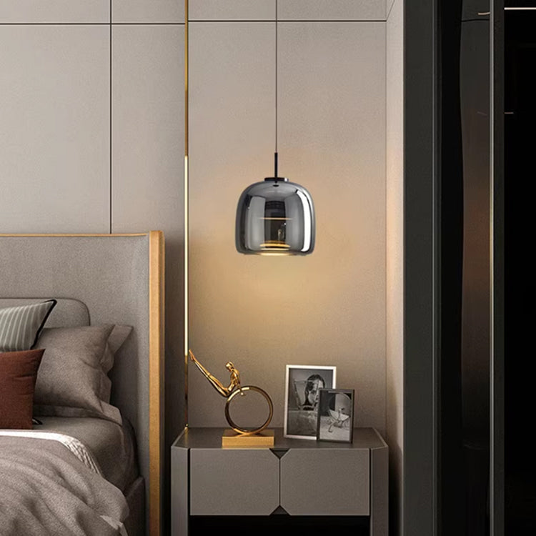NordicGlow Sort Glas Pendel Lampe
