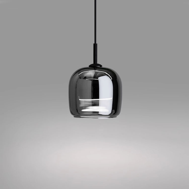 NordicGlow Sort Glas Pendel Lampe