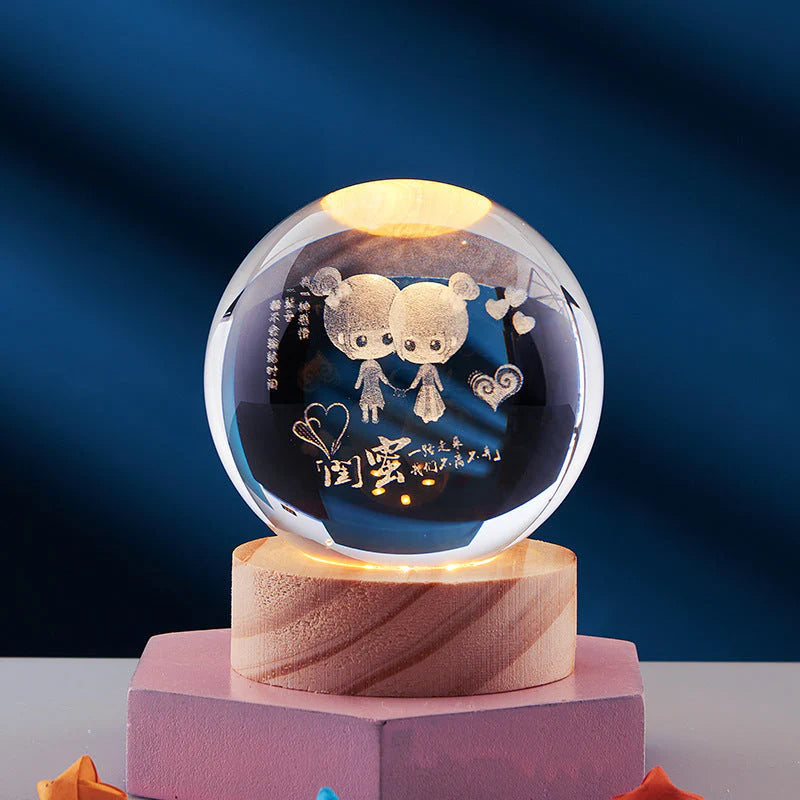 3D Krystal Natlampe