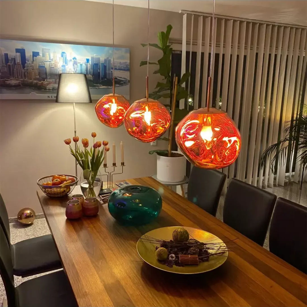 Amber Orb Hanglamp | LuxeGlow