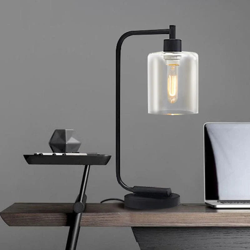 Ambiance - Stilfuld Cylindrisk Bordlampe til et Moderne Udtryk