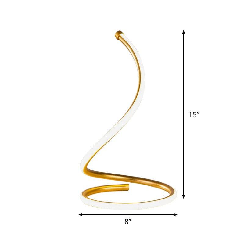 Spiralformet Silikone Lys i Guld | GoldSpiral