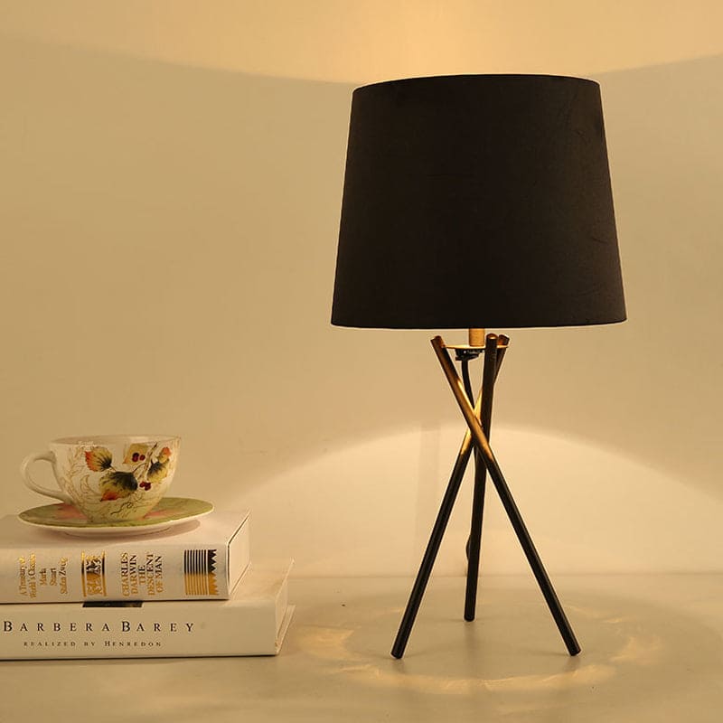 Minimalistisk Bordlampe med Trommelstof Natbelysning | DrumLite