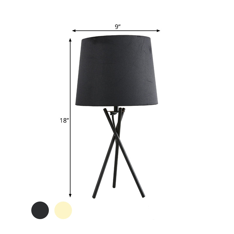 Minimalistisk Bordlampe med Trommelstof Natbelysning | DrumLite