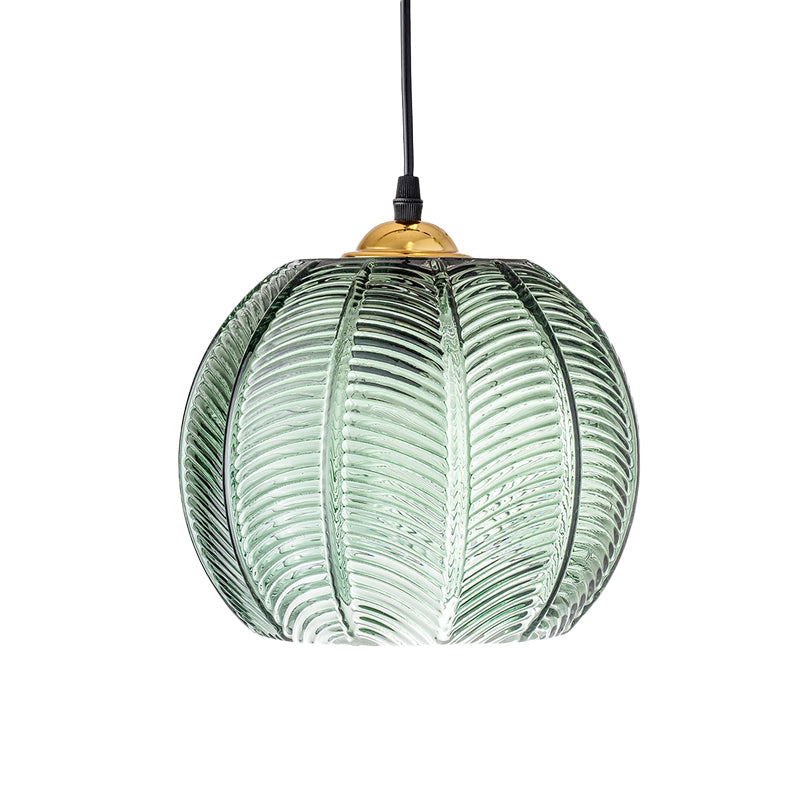 Retro Green Glass Hanging Lamp | EmeraldGlow