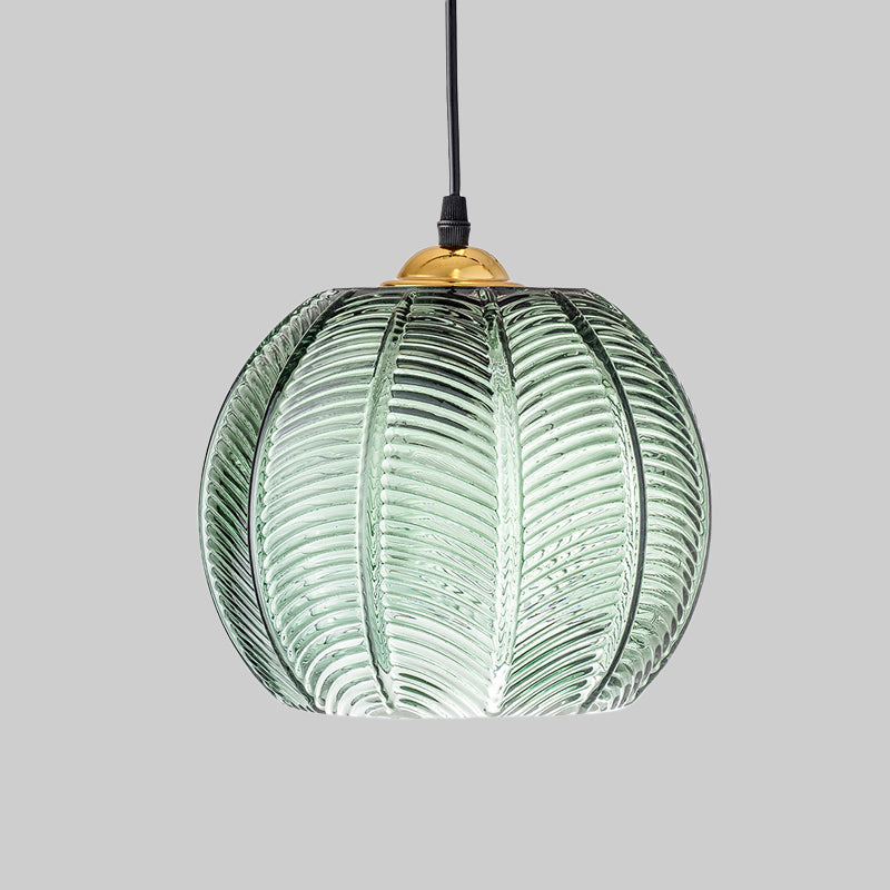 Retro Green Glass Hanging Lamp | EmeraldGlow