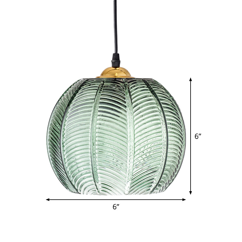 Retro Green Glass Hanging Lamp | EmeraldGlow