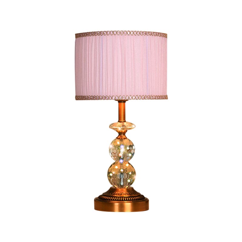 Table lamp with tapered shape and faceted crystal balls | CrystalGlow