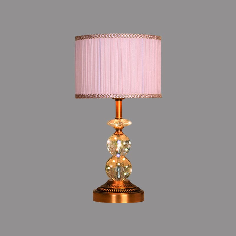 Table lamp with tapered shape and faceted crystal balls | CrystalGlow