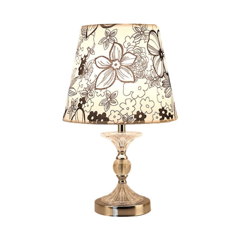 Stilfuld Bordlampe med Blomstermotiv | FlowerGlow