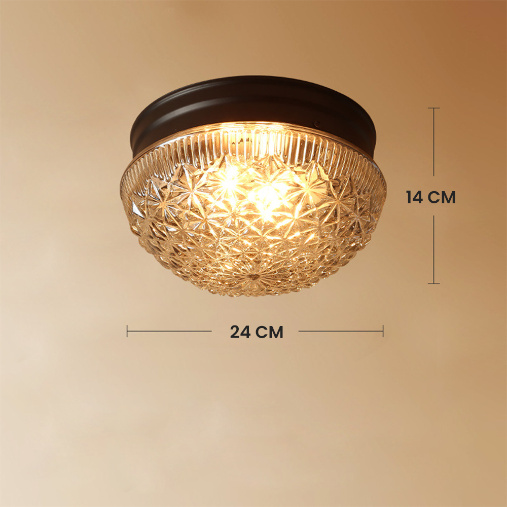 Stylish glass panel ceiling lamp | ClearLuxe