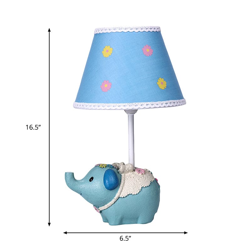 Decorative Elephant Flowers Table Lamp | EleGlow