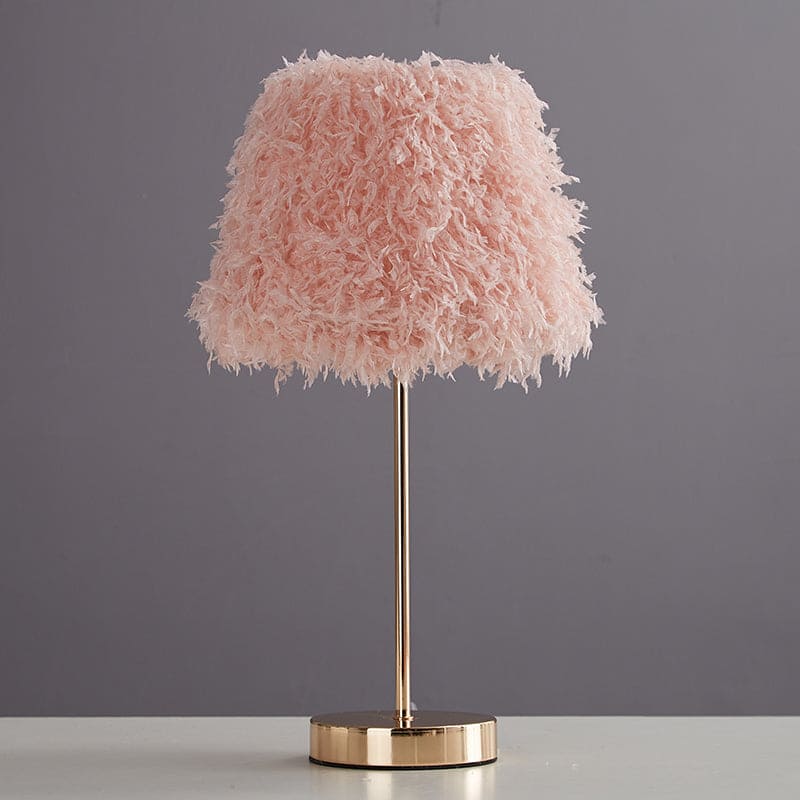 Elegant Fjer Bordlampe | FeatherGlow