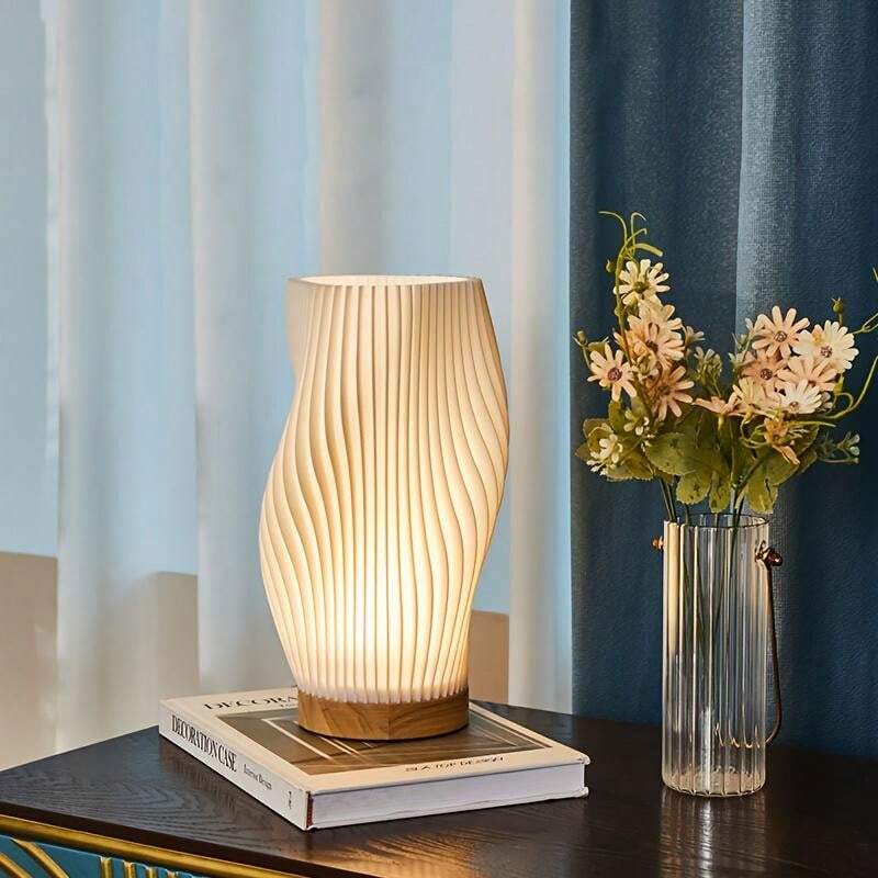 USB-Powered & Elegant Wave Design Table Lamp | WaveGlow