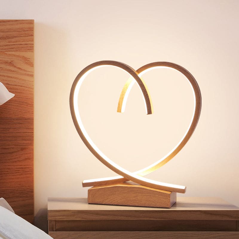 Wooden night table with Loving Heart | HeartWood