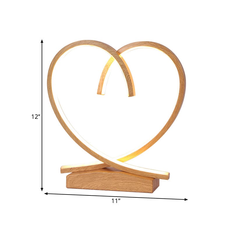 Wooden night table with Loving Heart | HeartWood