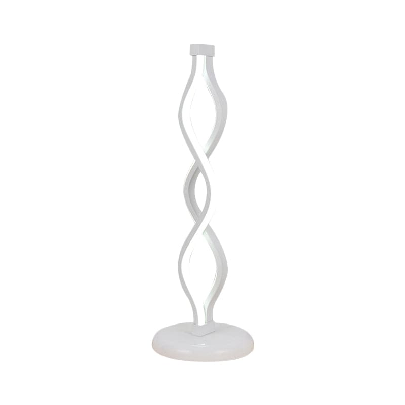 LED Hvid Spiralformet Bordlampe | SpiralGlow