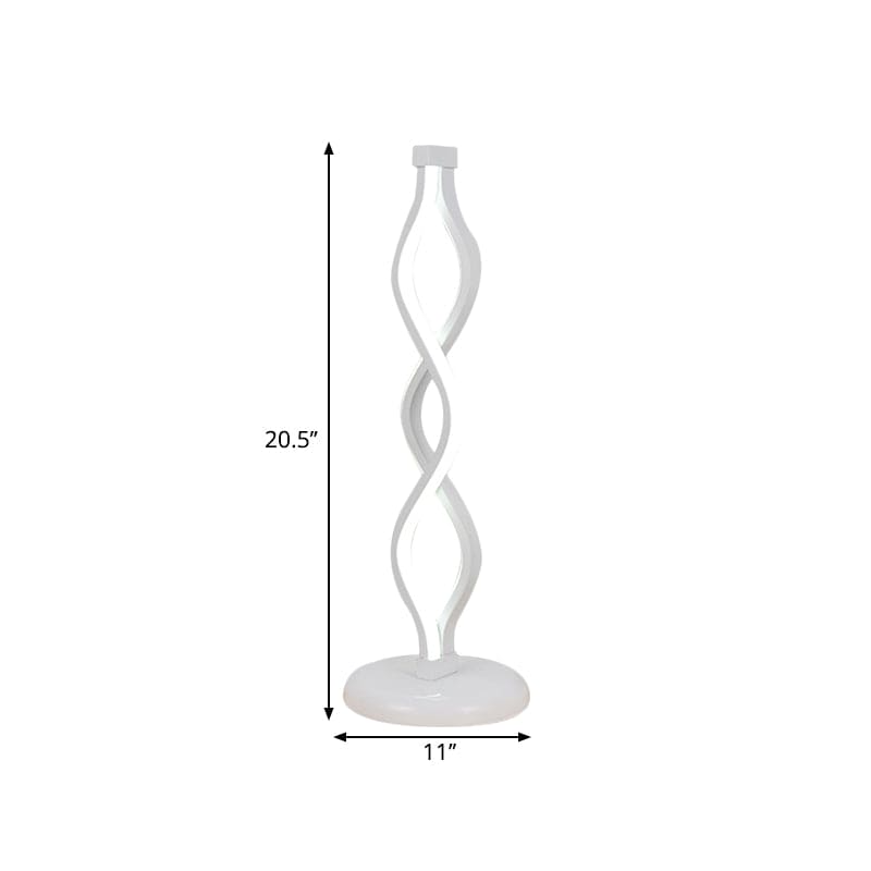 LED Hvid Spiralformet Bordlampe | SpiralGlow