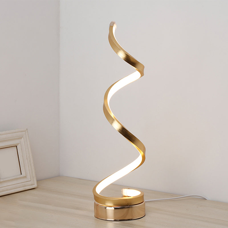 Spiralformet Metal Bordlampe – Moderne og Enkel | SpiralLight