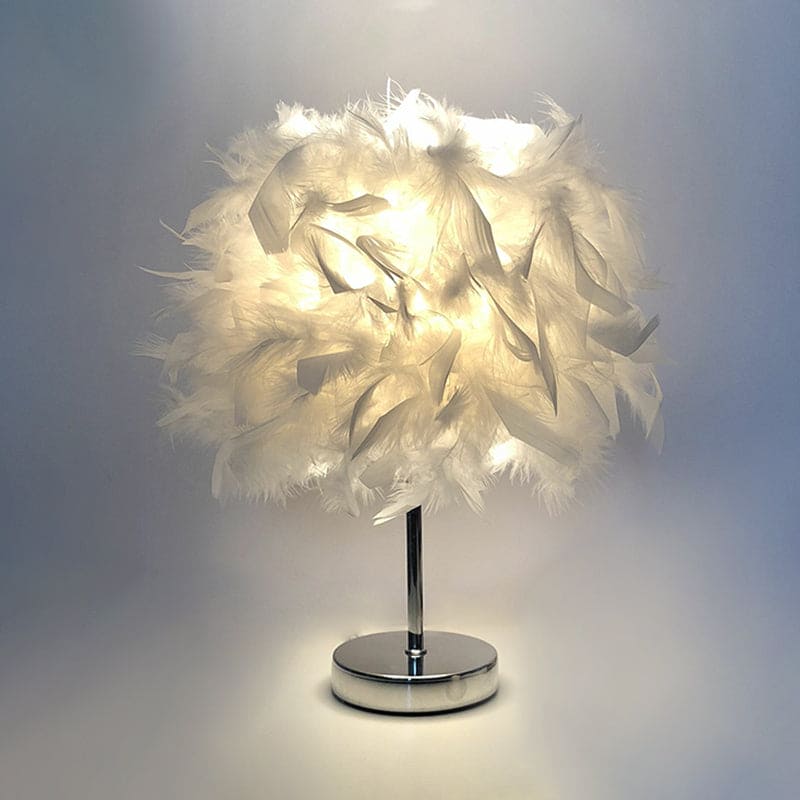 Fjer Vidstrakt Kugleformet Bordlampe | FeatherSphere