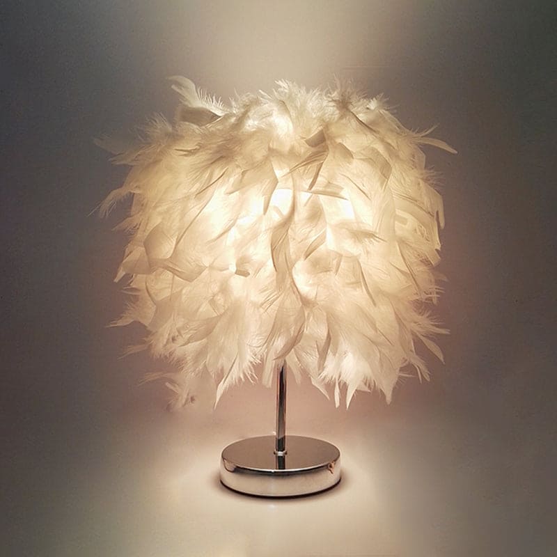 Fjer Vidstrakt Kugleformet Bordlampe | FeatherSphere