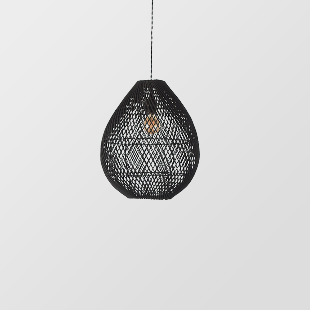 Handgefertigte Boheme Rattan Deckenlampe | RattanLuxe