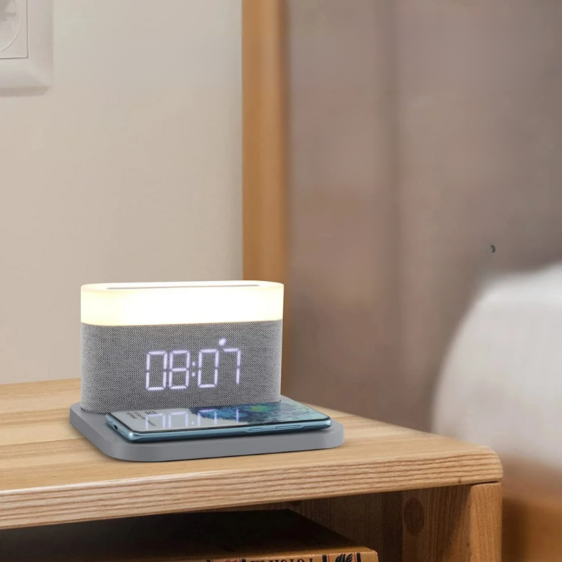 Versatile - 15W Charging Station with Luminous Alarm Clock