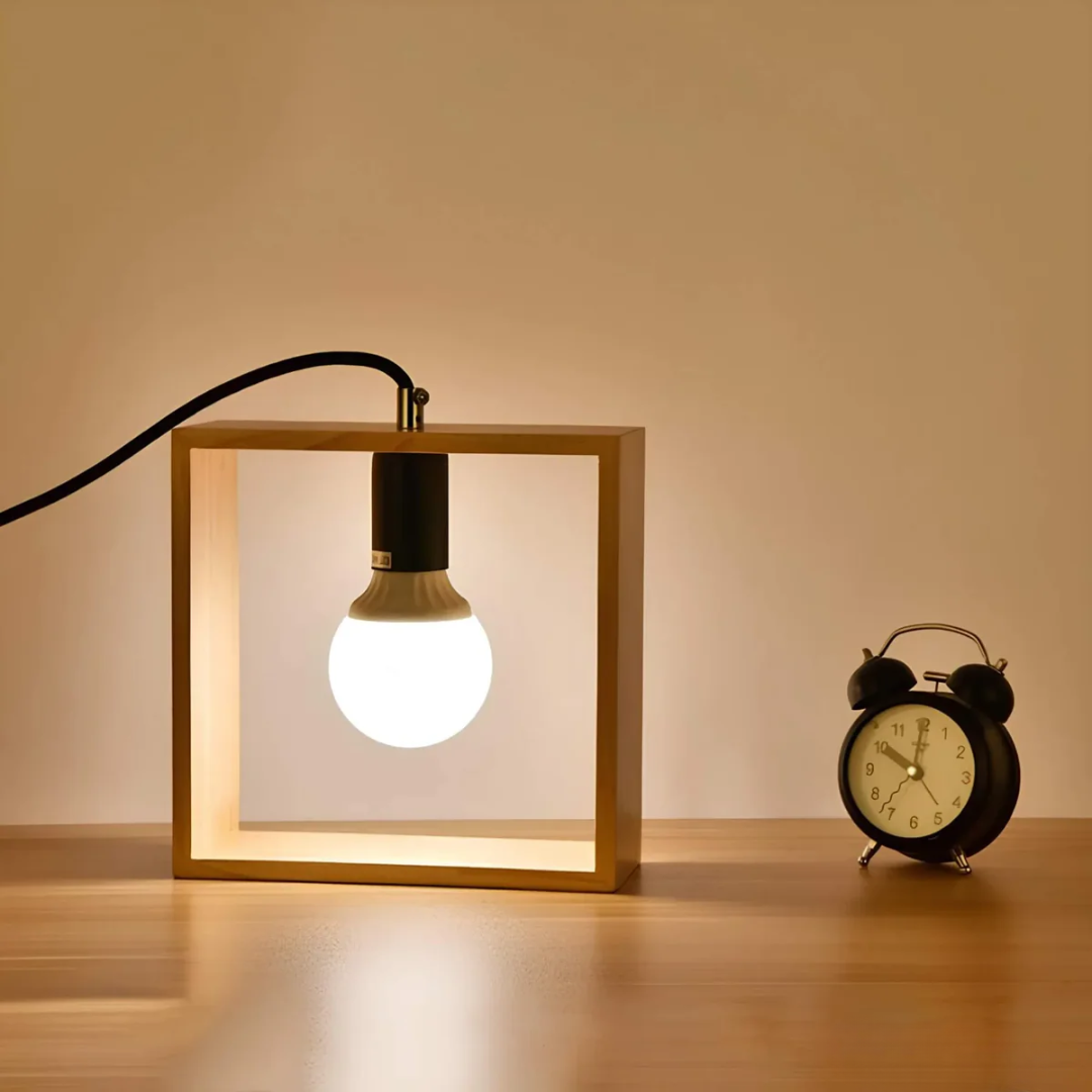 Modern Bordlampe – Enkel og Naturlig | WoodBeam