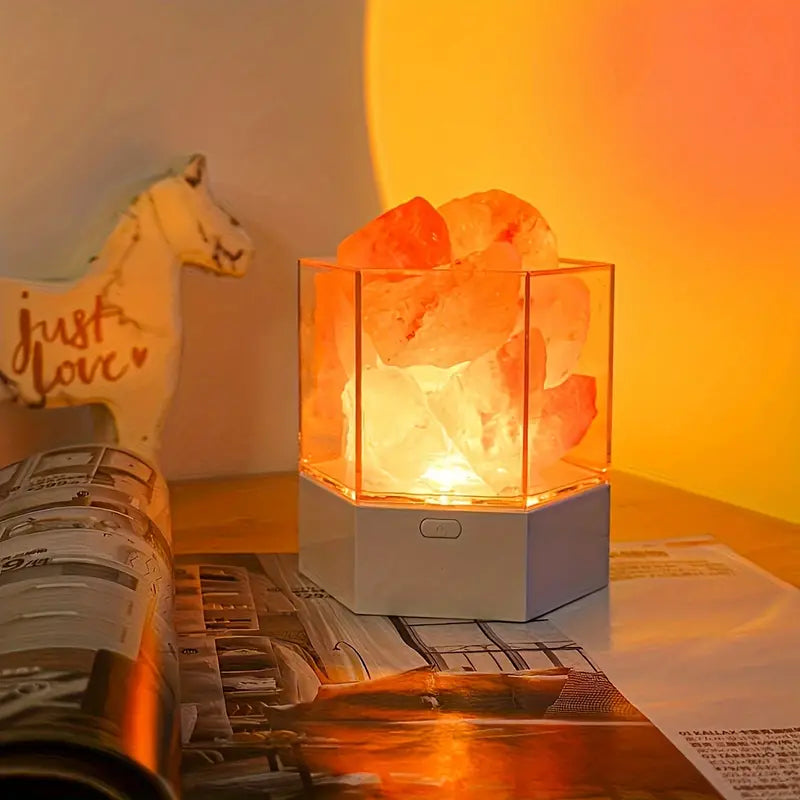 Radiant & Luxurious Saltstone Lamp | CrystalGlow