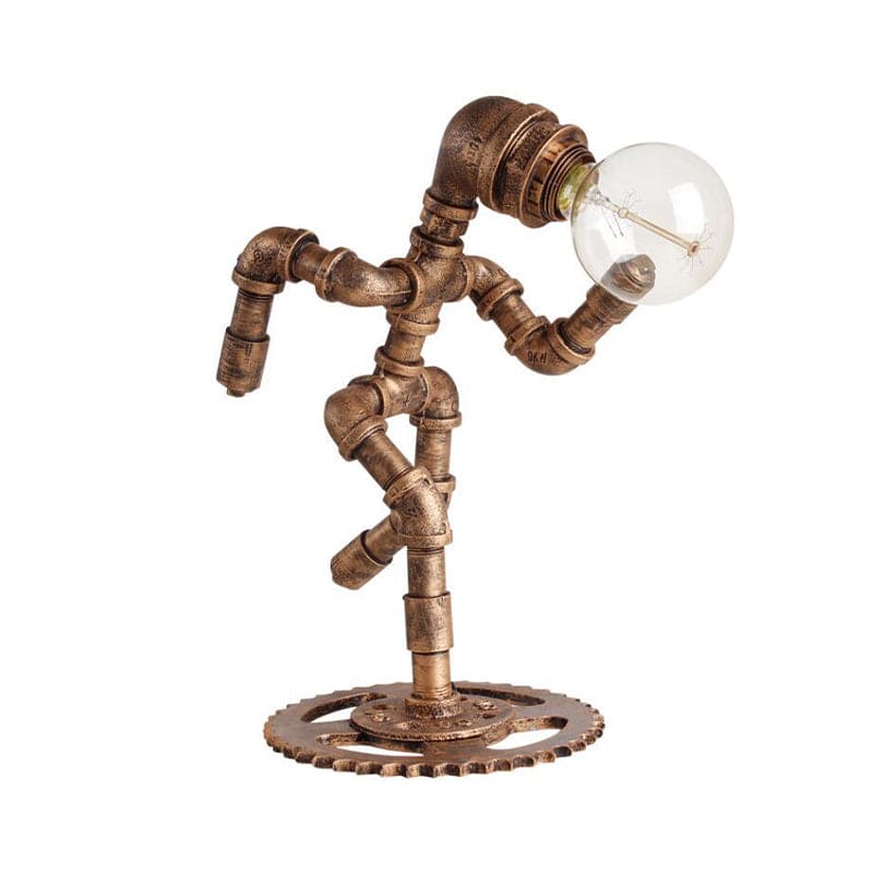 Vintage Metal Jogger-shaped Table Lamp | Bronze jogger