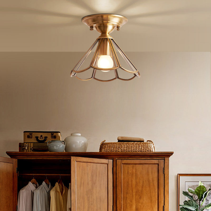 Modern brass ceiling lamp | BrassGlow