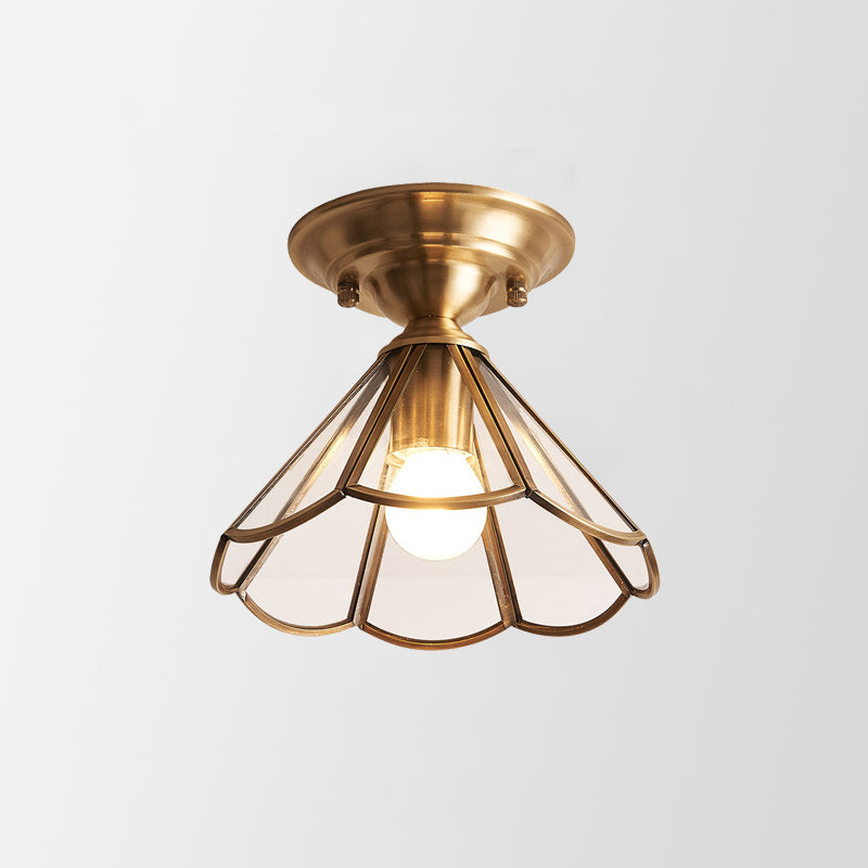 Modern brass ceiling lamp | BrassGlow