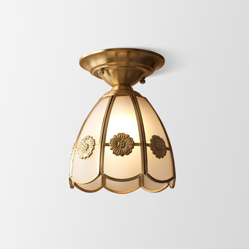 Modern brass ceiling lamp | BrassGlow