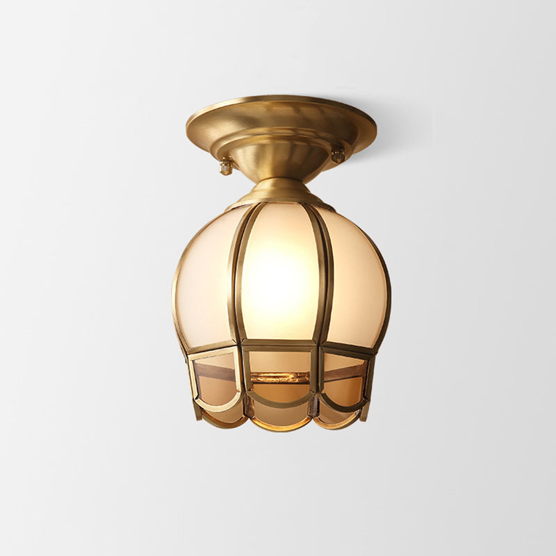 Modern brass ceiling lamp | BrassGlow