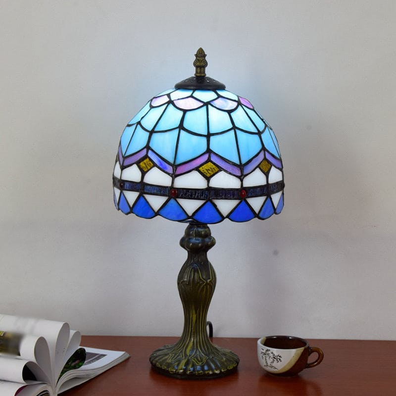 Stilfuld Middelhavs Bordlampe i Glas | MediterraneanGlow