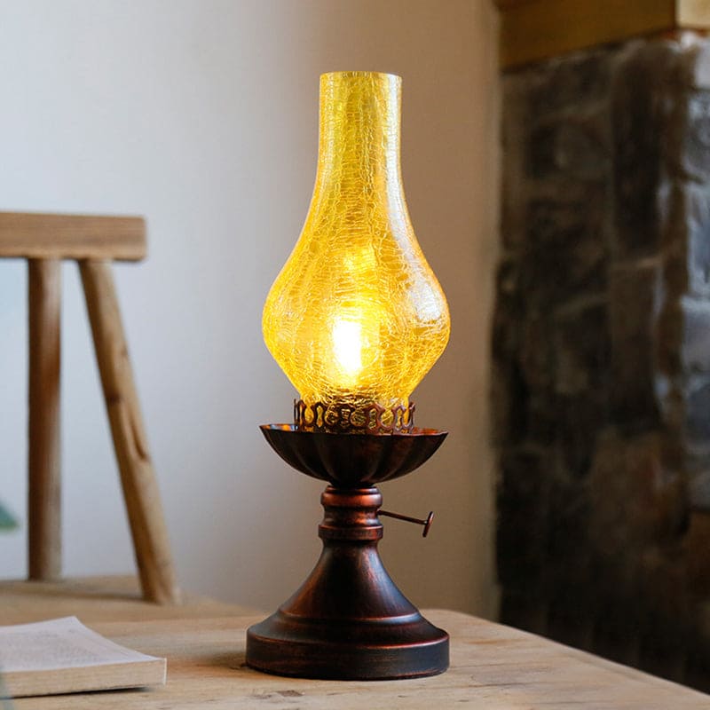 Craykle Glass Lampshade Kerosene Retro Bedside Lamp | CraykleClassic