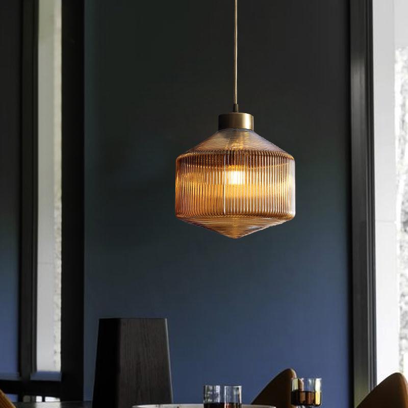 Modern drum ceiling lamp in frosted glass | DrumGlow