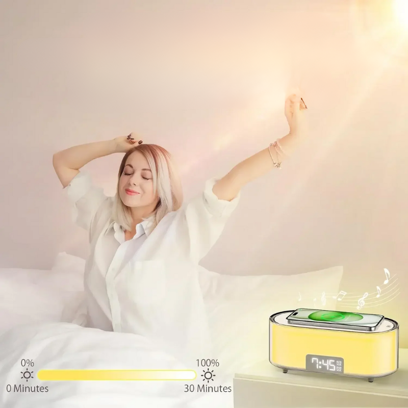 Éveil - Wireless 15W Charging Stand with LED Alarm Clock