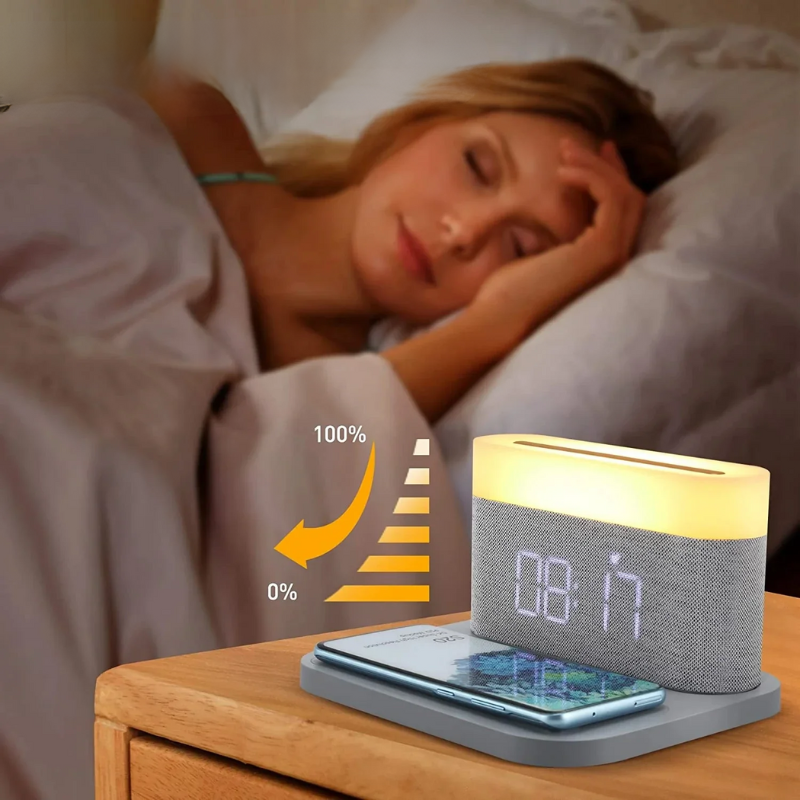 Versatile - 15W Charging Station with Luminous Alarm Clock