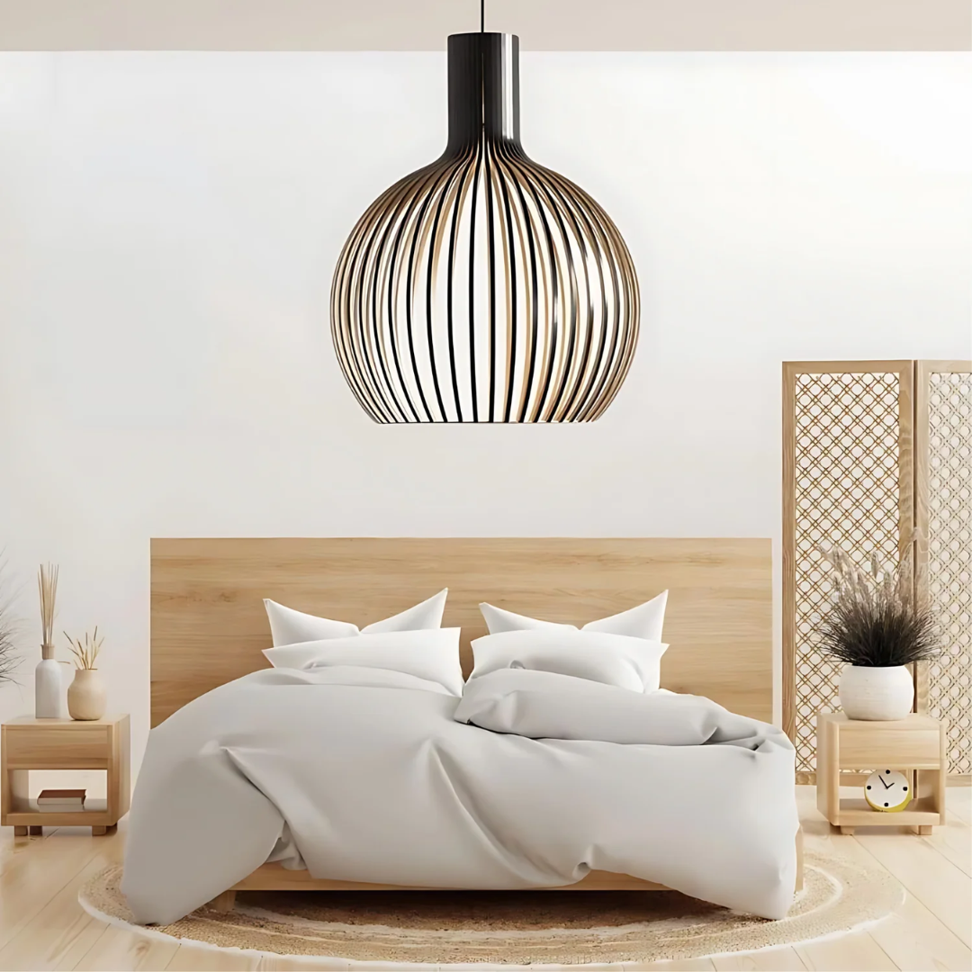 Luminara Wooden Pendant Lamp | LuxeGlow