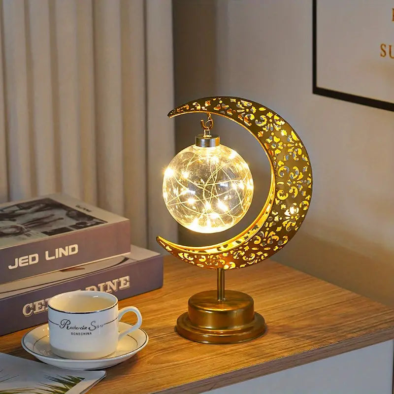 Kreativ & Luksus Månebordlampe | MoonGlow Luxe