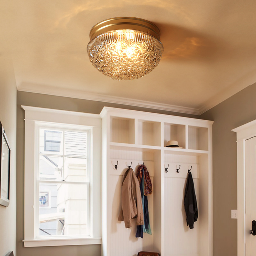 Stylish glass panel ceiling lamp | ClearLuxe